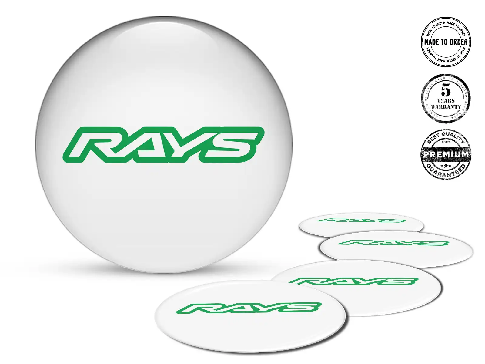 Rays Silikon-Sticker Logo Luxus-Felgenplaketten